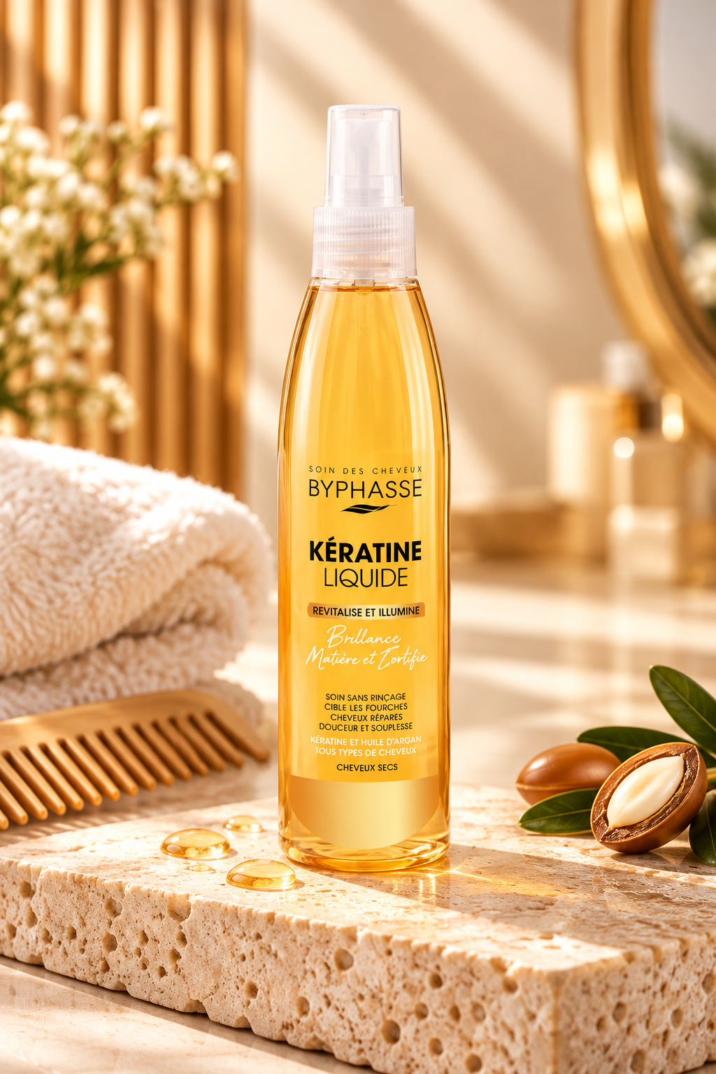 Byphasse keratine liquide