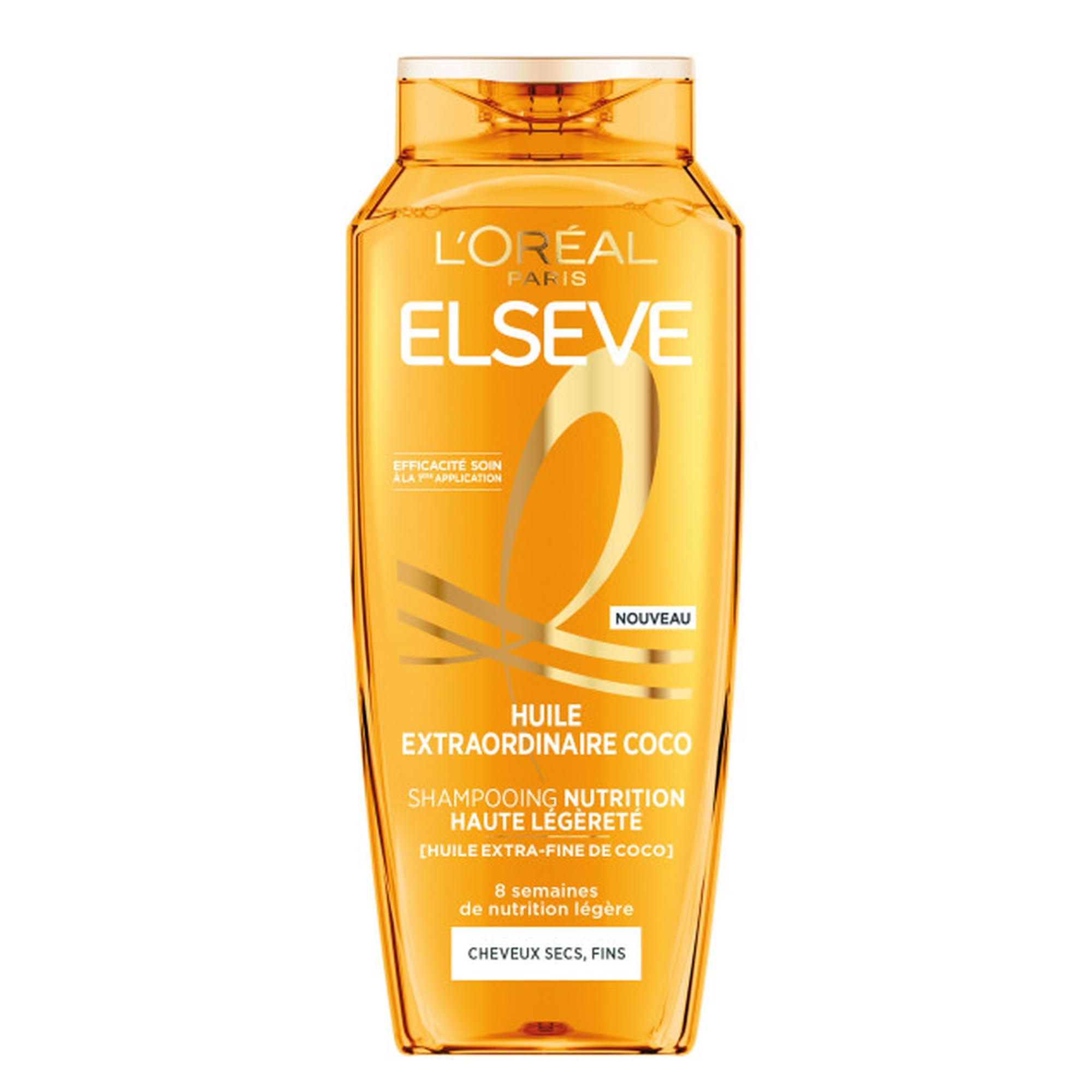 L’Oréal Paris Elseve Huile Extraordinaire Coco – Shampooing Nutrition Haute Légèreté