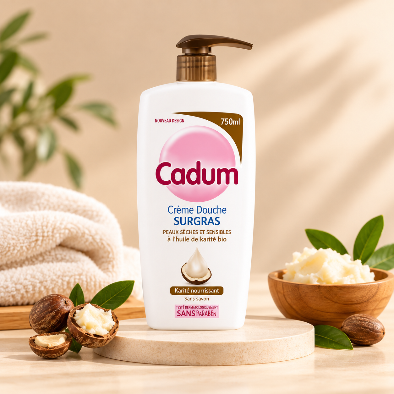 Cadum créme douche surgras huile de coco