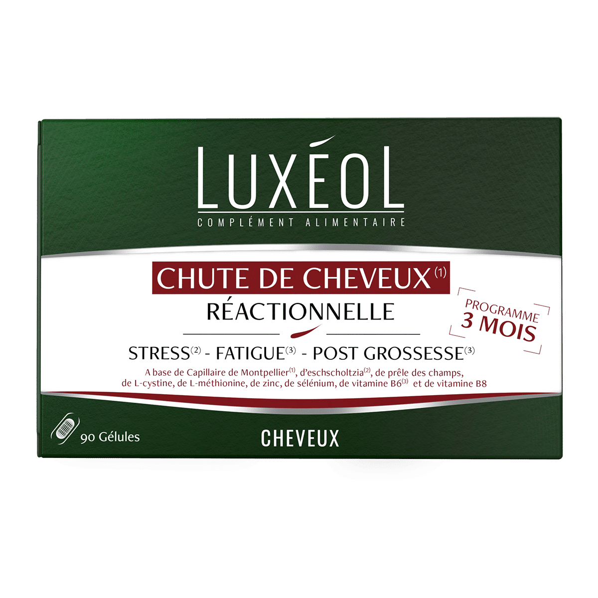 Luxeol chute de cheveux comprimé