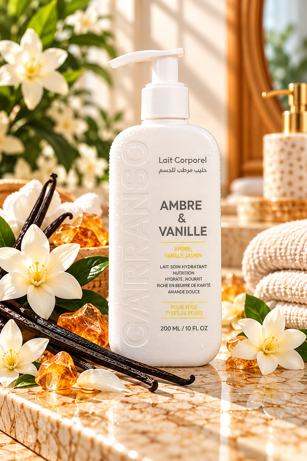 Garranso mino lait corporel ambre et vanille