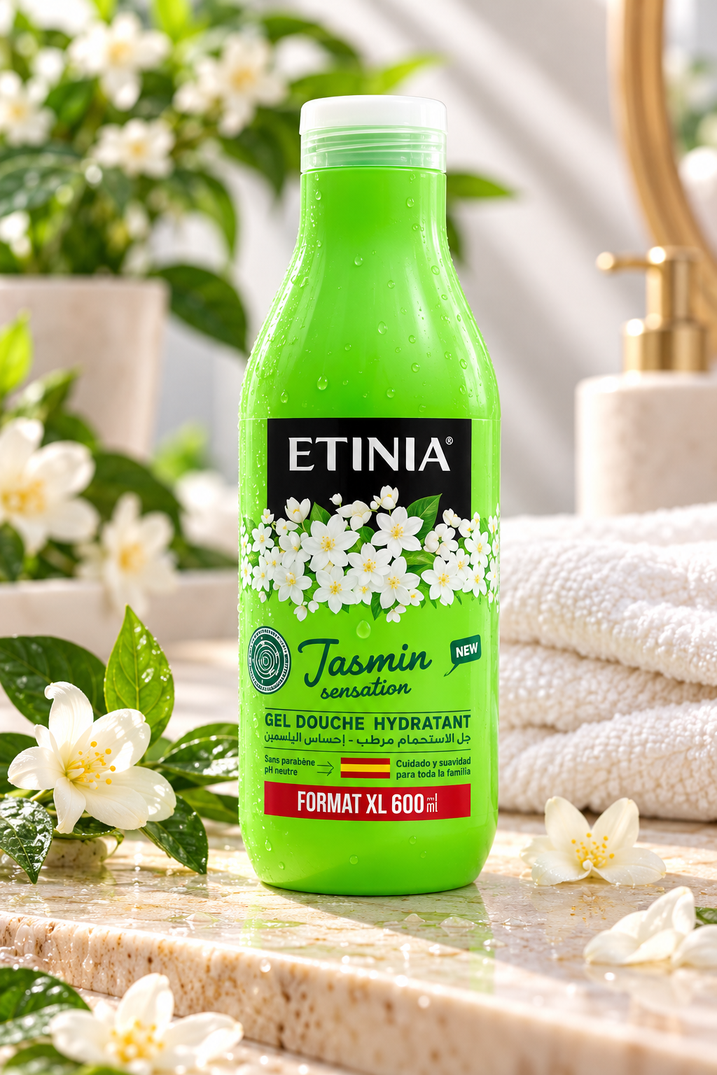 Etinia gel douche jasmin sensation 600 ml 