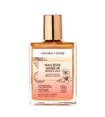 Aroma Zone huile sèche satinée or