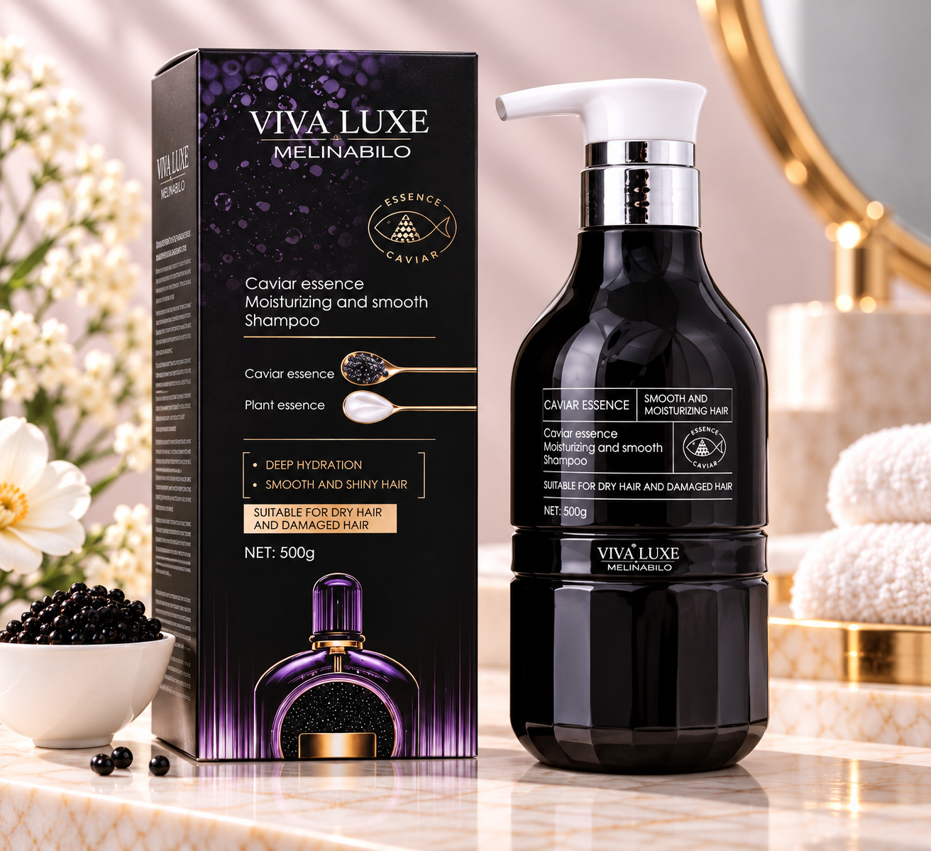 vivaluxe caviar essence shampoo