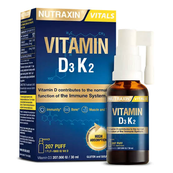Nutraxin vitamine d3 et k2 spray