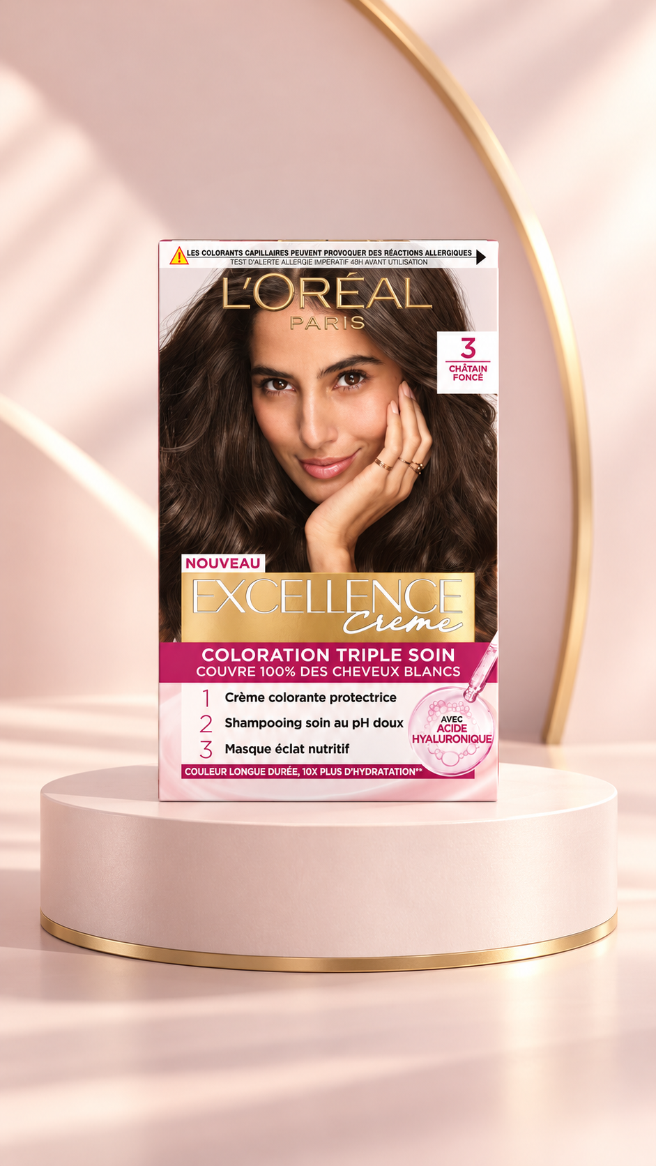 L’Oréal Paris Excellence Crème n° 3 – Châtain foncé 